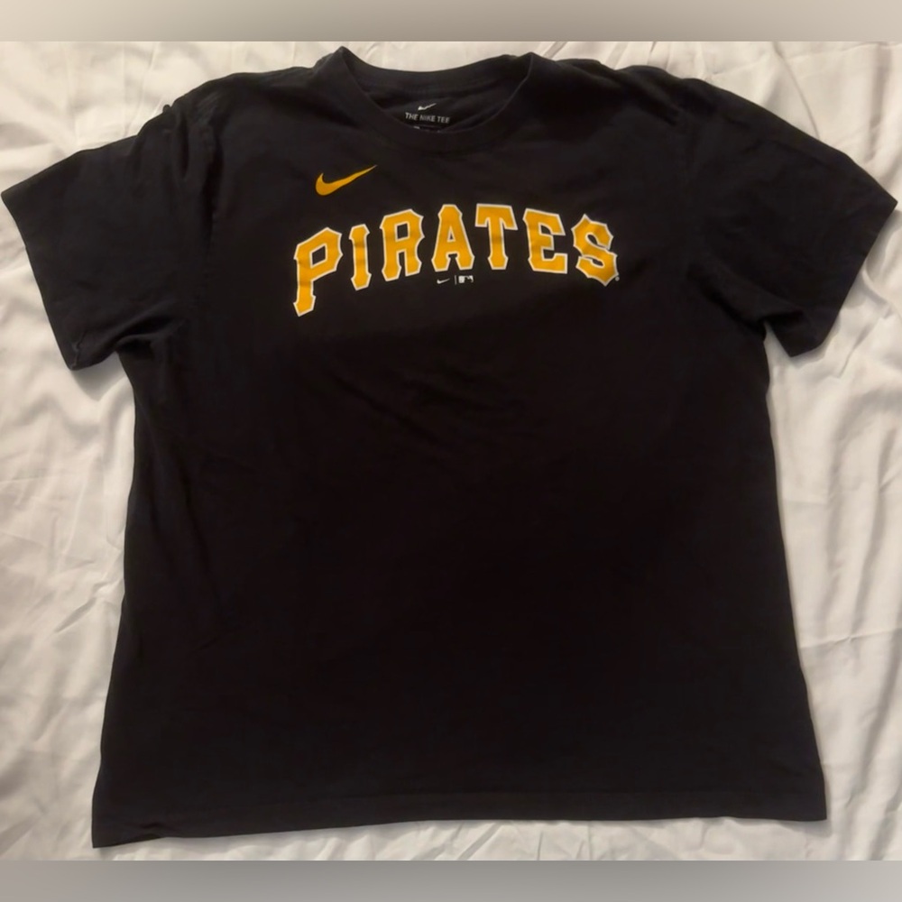 NIKE PITTSBURGH PIRATES Black Tee Shirt Sz.XL